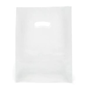 Frosted Die Cut Handle Bags (9" x 12")