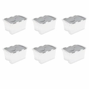 Plastic Hinged-Lid Storage Boxes