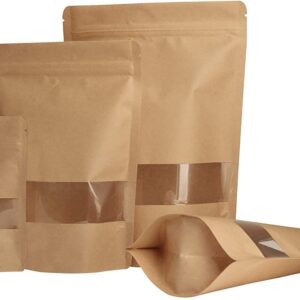 Resealable Stand-Up Pouches with Window (5" x 8")