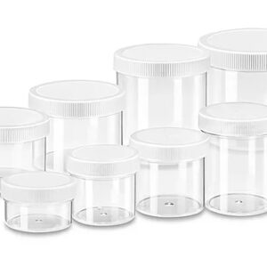 Round Clear PET Jars with Lids