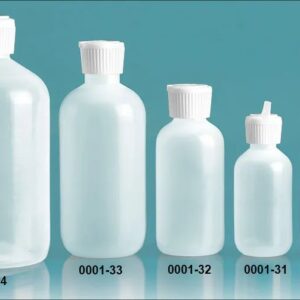 Square HDPE Bottles with Flip-Top Caps