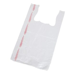 White T-Shirt Carryout Bags (11" x 6" x 21")